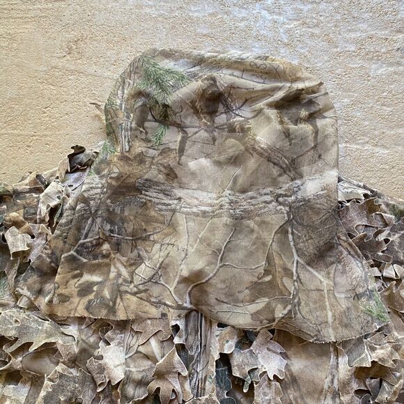 Realtree Underbrush Camo Suit Mens Size Small Hunting Hooded Jacket With Mask - Picture 9 of 12